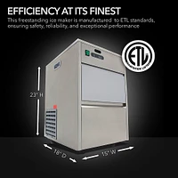 Whynter - 15" 44-Lb. Freestanding Icemaker - Stainless Steel