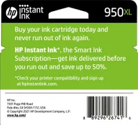 HP - 950XL High-Yield Ink Cartridge - Black