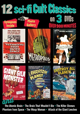 12 Sci-Fi Cult Classics [3 Discs] [DVD]