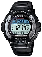 Casio - Men's Solar-Powered Digital Sport Watch - Black Resin