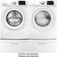 Samsung - 7.5 Cu. Ft. Stackable Electric Dryer with Sensor Dry