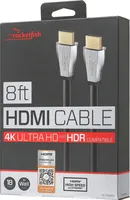 Rocketfish™ - 8' 4K UltraHD/HDR In-Wall Rated HDMI Cable - Black