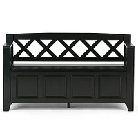 Simpli Home - Amherst Entryway Storage Bench - Black