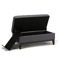 Simpli Home - Oregon Storage Ottoman - Slate Gray