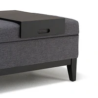 Simpli Home - Oregon Storage Ottoman - Slate Gray