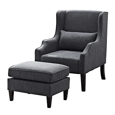 Simpli Home - Ashbury Club Chair - Slate Gray
