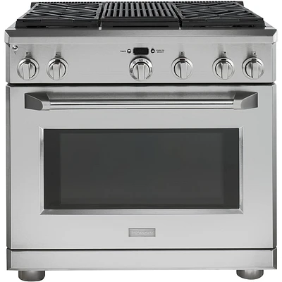 Monogram - 5.7 Cu. Ft. Freestanding Dual Fuel Convection Range with Self-Clean and 4 Burners