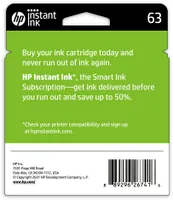 HP - 63 2-Pack Standard Capacity Ink Cartridges - Black & Tri-Color