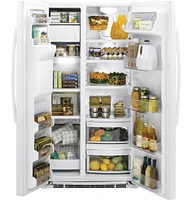 GE - Cu. Ft. Side-by-Side Counter-Depth Refrigerator