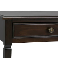 Simpli Home - Connaught Rectangular Solid Pine 2-Drawer Table - Dark Chestnut Brown