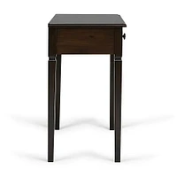 Simpli Home - Connaught Rectangular Solid Pine 2-Drawer Table - Dark Chestnut Brown