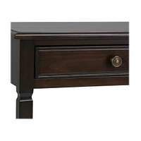 Simpli Home - Connaught Rectangular Solid Pine 2-Drawer Table - Dark Chestnut Brown