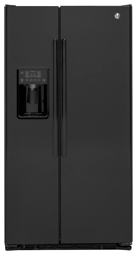 GE - 21.9 Cu. Ft. Counter-Depth Refrigerator - High Gloss Black