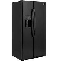 GE - 21.9 Cu. Ft. Counter-Depth Refrigerator - High Gloss Black