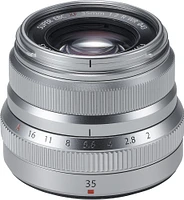 FUJINON XF 35mm f/2 R WR Standard Lens for Fujifilm X-Mount System Cameras - Silver