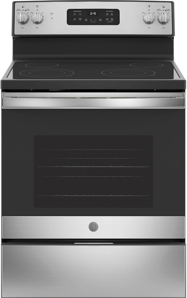 GE - 5.3 Cu. Ft. Freestanding Electric Range with Self-cleaning