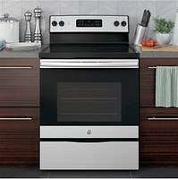 GE - 5.3 Cu. Ft. Freestanding Electric Range with Self-cleaning