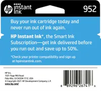 HP - 952 Standard Capacity Ink Cartridge - Black