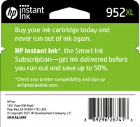 HP - 952XL High-Yield Ink Cartridge - Cyan