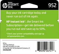 HP - 952 3-pack Standard Capacity Ink Cartridges - Cyan/Magenta/Yellow