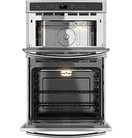 GE Profile - 27" Built-In Double Electric Convection Wall Oven with Built-In Microwave - Stainless Steel