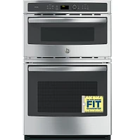 GE Profile - 27" Built-In Double Electric Convection Wall Oven with Built-In Microwave - Stainless Steel