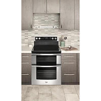 Whirlpool - 6.7 Cu. Ft. Self-Cleaning Freestanding Double Oven Electric Convection Range - Stainless Steel