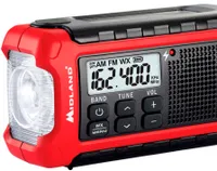 Midland - Weather Alert Radio - Red, Black