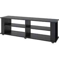 CorLiving - Fillmore Black Wooden TV Stand, for TVs up to 75" - Ravenwood Black