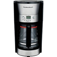 Hamilton Beach - 12-Cup Coffeemaker - Black/silver