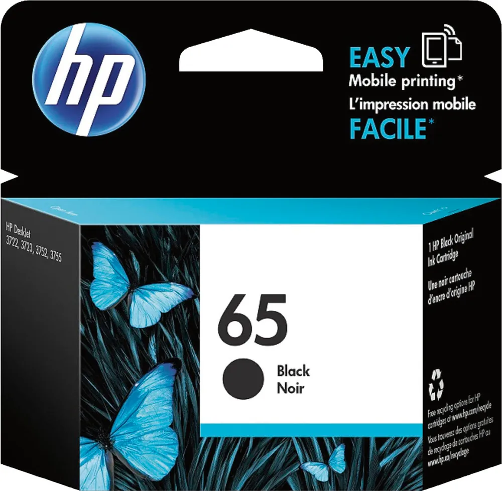 HP - 65 Standard Capacity Ink Cartridge - Black