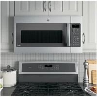 GE Profile - 2.1 cu. ft. Sensor Over-the-Range Microwave - Stainless Steel