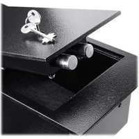 Barska - Floor Safe With Key Lock 0.22 Cubic Ft AX12656 - Black