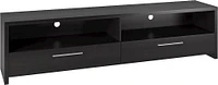 CorLiving - Fernbrook TV Stand, for TVs up to 95" - Black Faux Wood Grain