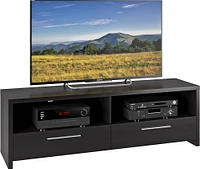 CorLiving - Fernbrook TV Stand with Drawers, for TVs up to 75" - Black Faux Wood Grain