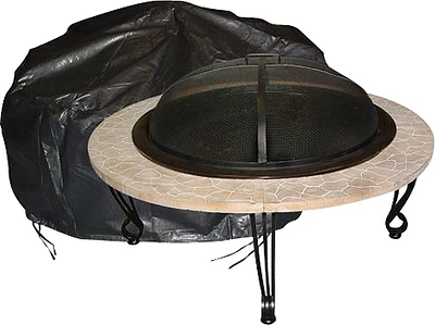 Fire Sense - Round Vinyl Outdoor Firepit Cover - black