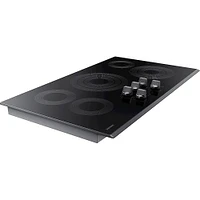 Samsung - 36" Electric Cooktop with WiFi - Black Stainless Steel