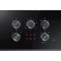 Samsung - 36" Electric Cooktop with WiFi - Black Stainless Steel