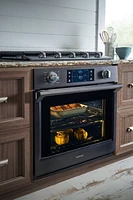 Samsung - 30" Single Wall Oven with Flex Duo, Steam Cook and WiFi