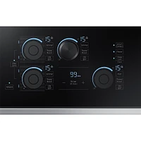 Samsung - 30" Induction Cooktop with WiFi and Virtual Flame - Stainless Steel