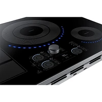 Samsung - 30" Induction Cooktop with WiFi and Virtual Flame - Stainless Steel