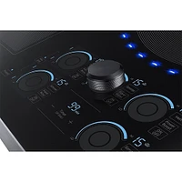 Samsung - 36" Induction Cooktop with WiFi and Virtual Flame - Stainless Steel