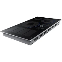 Samsung - 36" Induction Cooktop with WiFi and Virtual Flame - Stainless Steel
