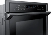 Samsung - 30" Double Wall Oven with Steam Cook and WiFi - Black Stainless Steel