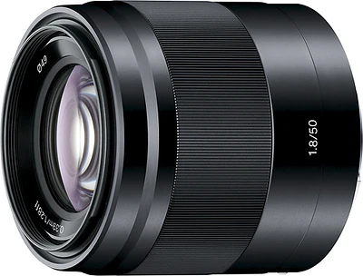 Sony - 50mm f/1.8 Optical Lens for Select E-Mount Cameras - Black