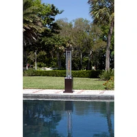 Fire Sense - Square Flame Gas Patio Heater - Hammered Bronze