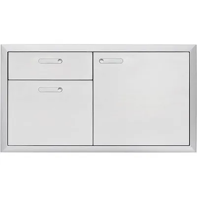Lynx - VENTANA™ 42" Storage Door & Double Drawer Combination - Stainless steel