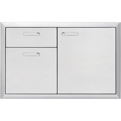 Lynx - VENTANA™ 36" Storage Door & Double Drawer Combination - Stainless steel