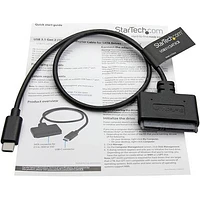 StarTech.com - 0.15' Adapter Cable for 2.5” SATA Drives (USB-C to SATA) - Black