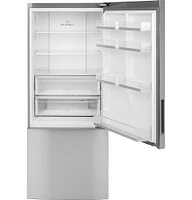 Haier - 15 Cu. Ft. Bottom-Freezer Refrigerator - Stainless Steel